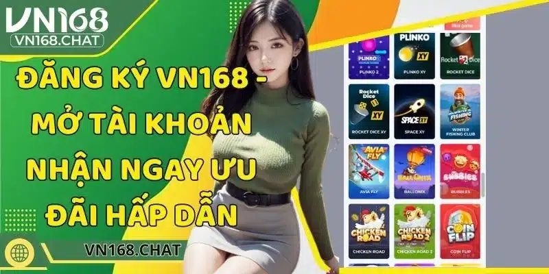Đăng Ký VN168 - Mở Tài Khoản Nhận Ngay Ưu Đãi Hấp Dẫn