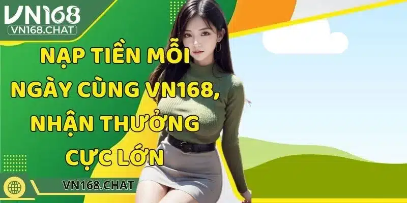 Nạp Tiền Mỗi Ngày Cùng VN168, Nhận Thưởng Cực Lớn