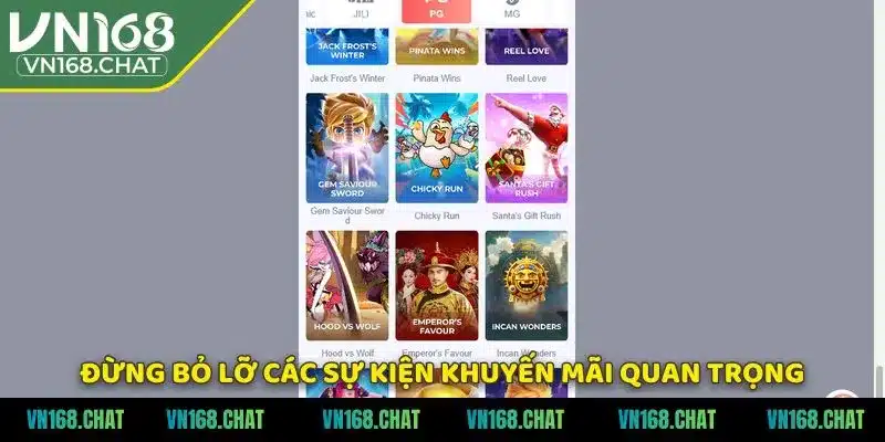 Đừng bỏ lỡ các sự kiện khuyến mãi quan trọng