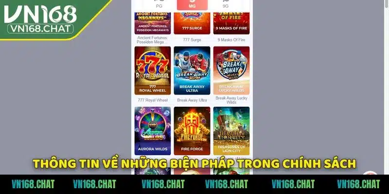 Thông tin về những biện pháp trong chính sách